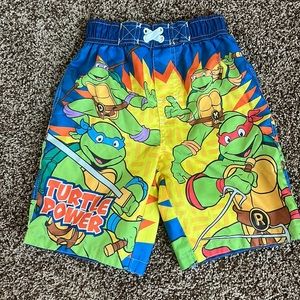 Ninja Turtle toddler swim trunks